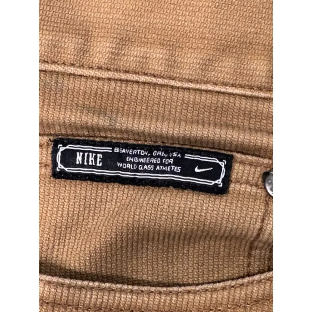 Nike Engineered for World Class Athletes 5 Pocket Canvas Jeans Tan 30 Medium